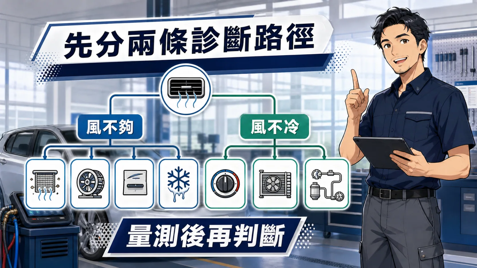 汽車冷氣不冷不能先等同冷媒不足